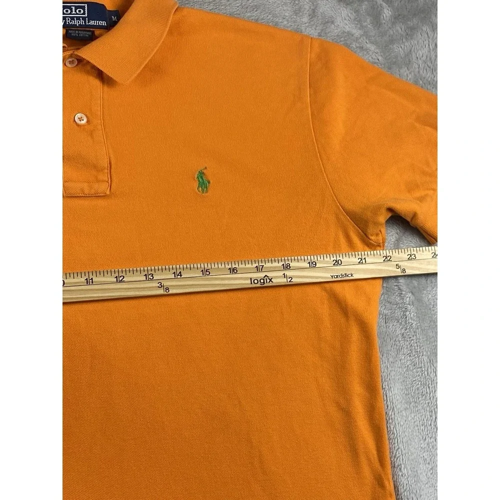 Ralph Lauren Classic Orange Cotton Short‎ Sleeve Polo Shirt Mens Medium